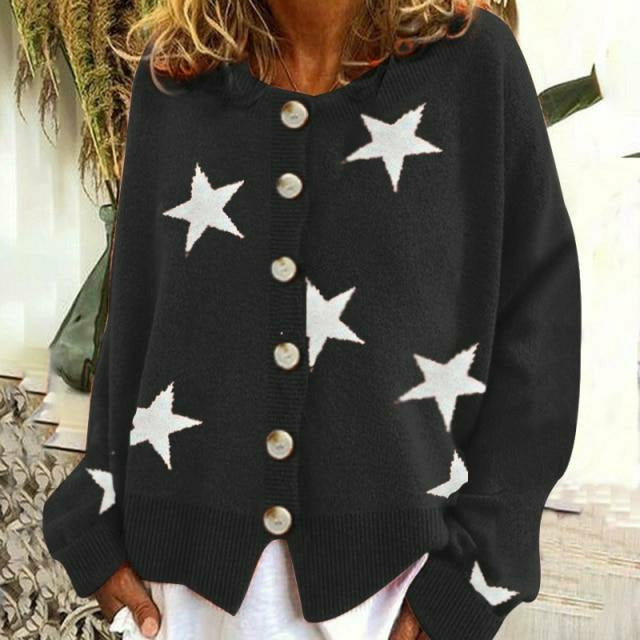 W&W Mode | Strickjacke Mit Sternenprint