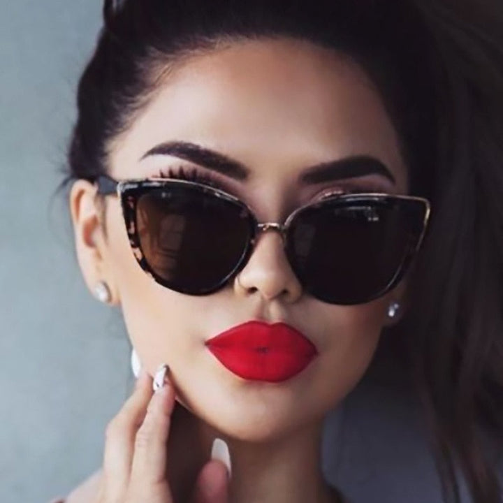 W&W Mode | Cat Eye Retro Fahrender Runde Metallrahmen Sonnenbrille