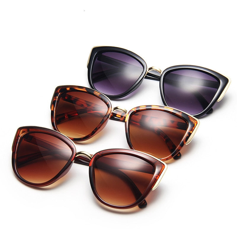W&W Mode | Cat Eye Retro Fahrender Runde Metallrahmen Sonnenbrille