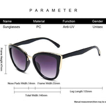 WW | Cat Eye Retro Fahrender Runde Metallrahmen Sonnenbrille