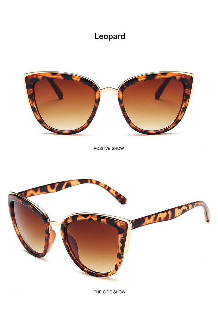 W&W Mode | Cat Eye Retro Fahrender Runde Metallrahmen Sonnenbrille