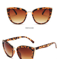 WW | Cat Eye Retro Fahrender Runde Metallrahmen Sonnenbrille