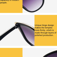 WW | Cat Eye Retro Fahrender Runde Metallrahmen Sonnenbrille