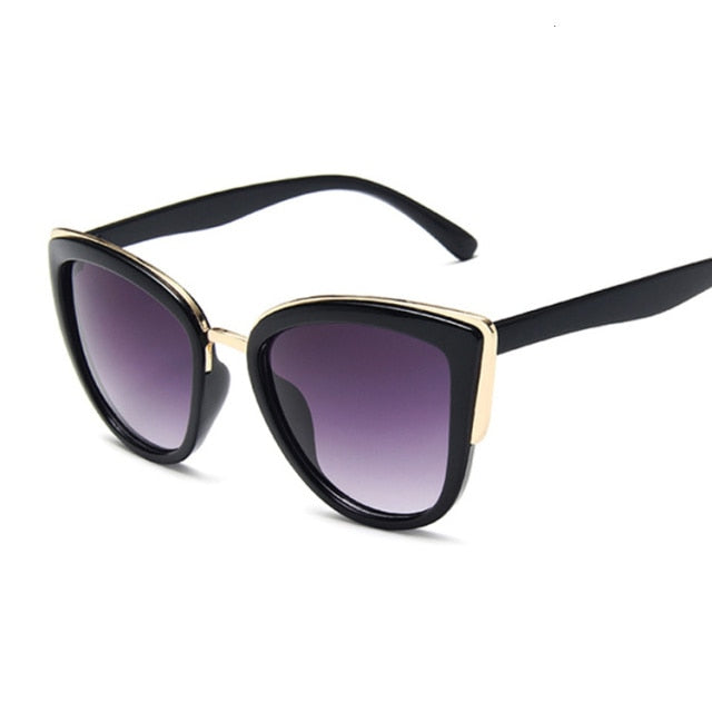 W&W Mode | Cat Eye Retro Fahrender Runde Metallrahmen Sonnenbrille