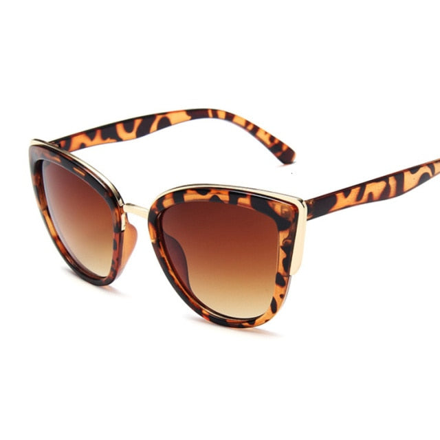 W&W Mode | Cat Eye Retro Fahrender Runde Metallrahmen Sonnenbrille