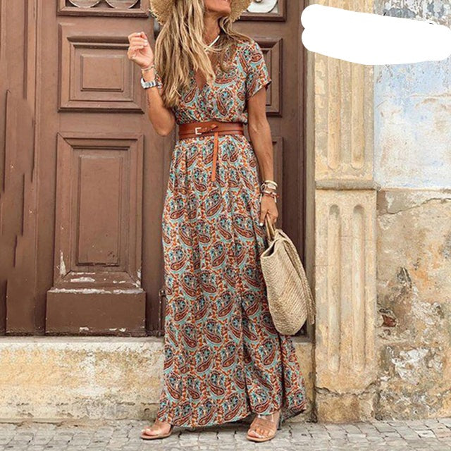 WW | Boho Lange Landhauskleid