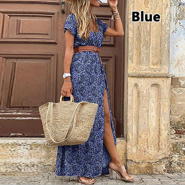 WW | Boho Lange Landhauskleid