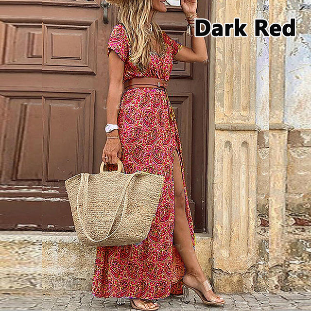 WW | Boho Lange Landhauskleid