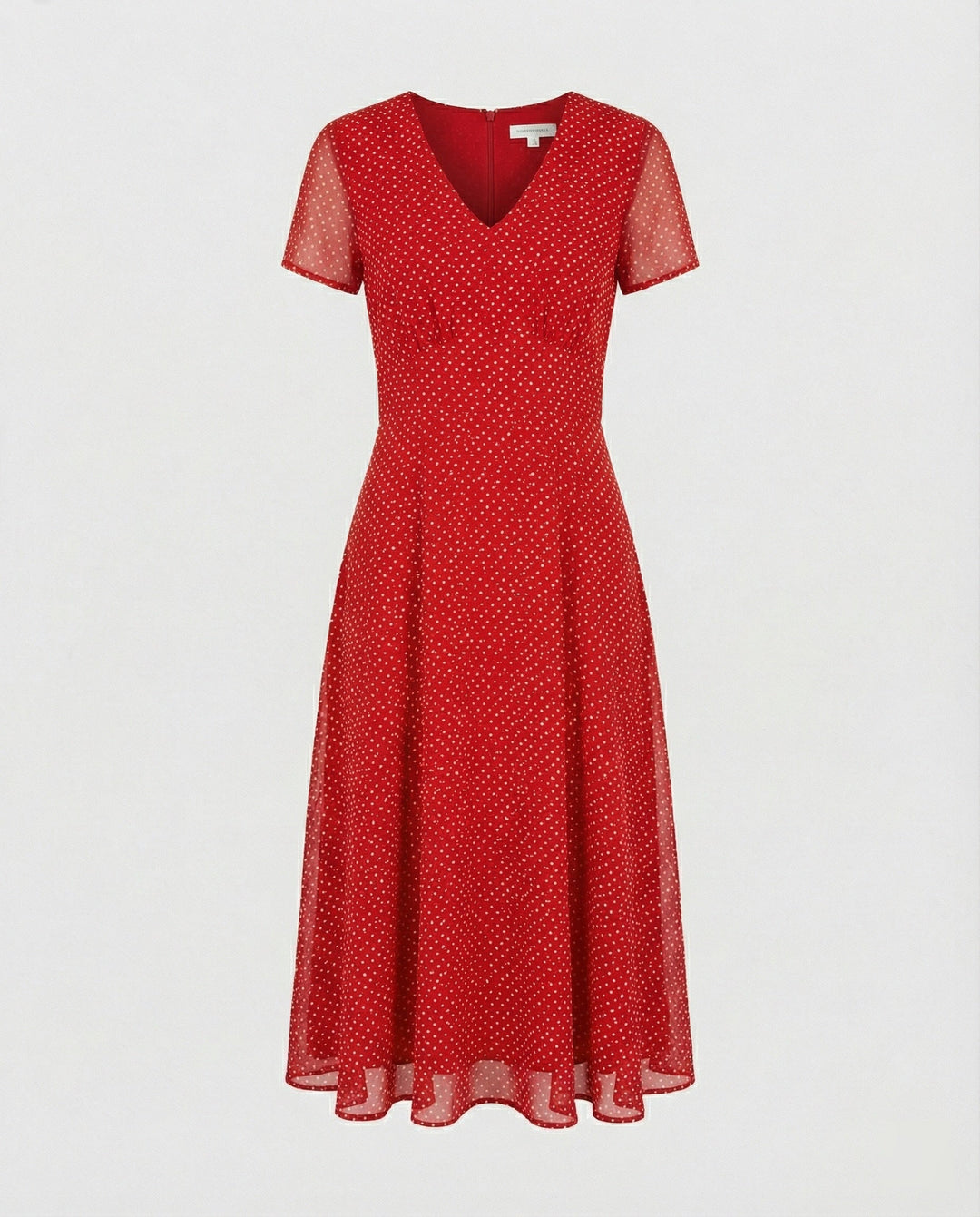W&W Mode - Elegantes Kleid mit V-Ausschnitt Schwingender Saum