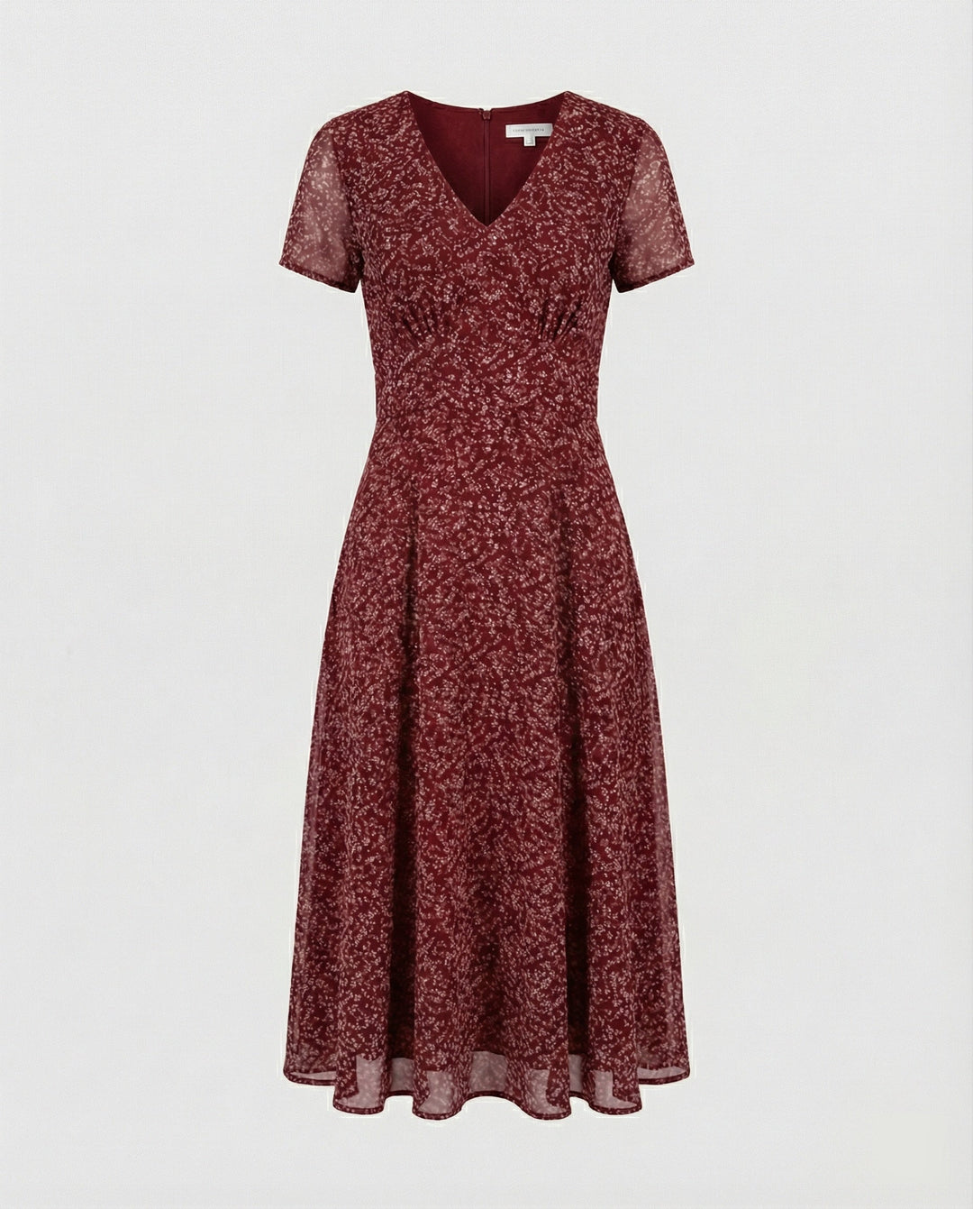 W&W Mode - Elegantes Kleid mit V-Ausschnitt Schwingender Saum
