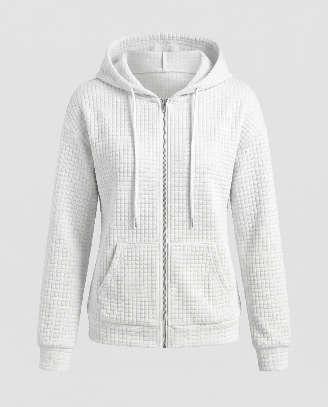 Damen Fleecejacke mit strukturiertem Waffelmuster W&W Mode