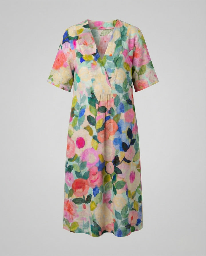 W&W Mode - Damen Sommerkleid mit Kurzen Ärmeln, Locker & Bequem Geschnitten