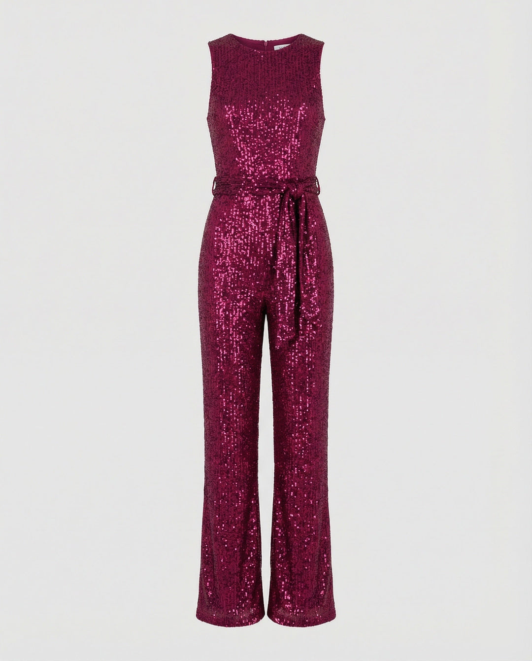 W&W Mode - Damen Einfarbiger Jumpsuit mit Pailletten, Elegant & Figurbetont