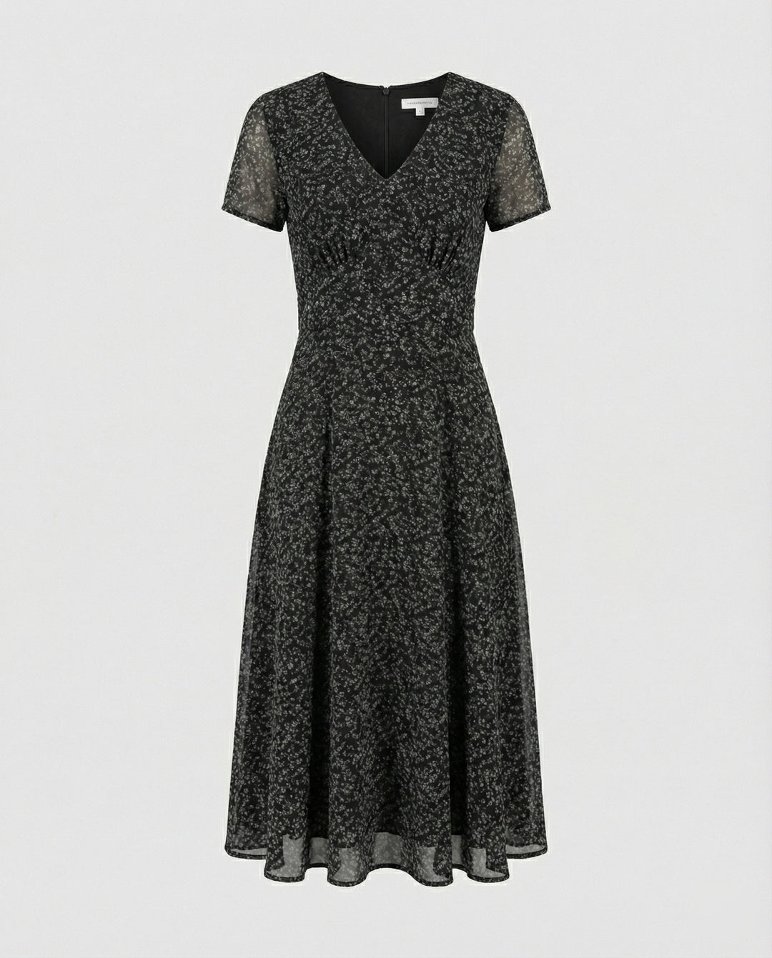 W&W Mode - Elegantes Kleid mit V-Ausschnitt Schwingender Saum