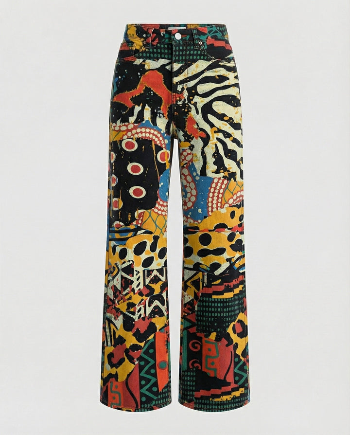 W&W Mode - Modische Jeans, Mit Auffälligem Blumenprint