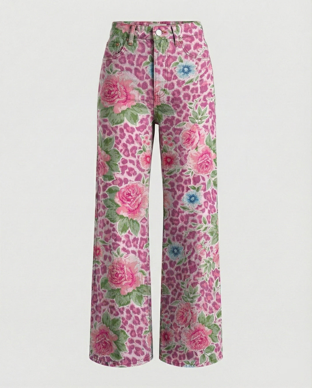 W&W Mode - Modische Jeans, Mit Auffälligem Blumenprint