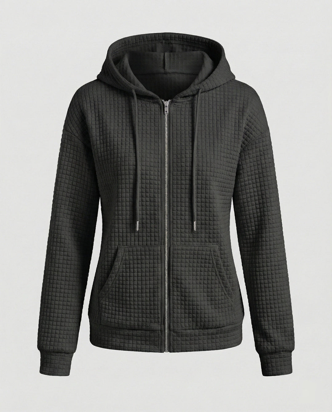 Damen Fleecejacke mit strukturiertem Waffelmuster W&W Mode
