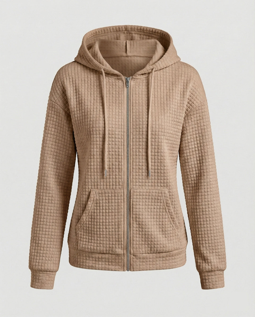 Damen Fleecejacke mit strukturiertem Waffelmuster W&W Mode