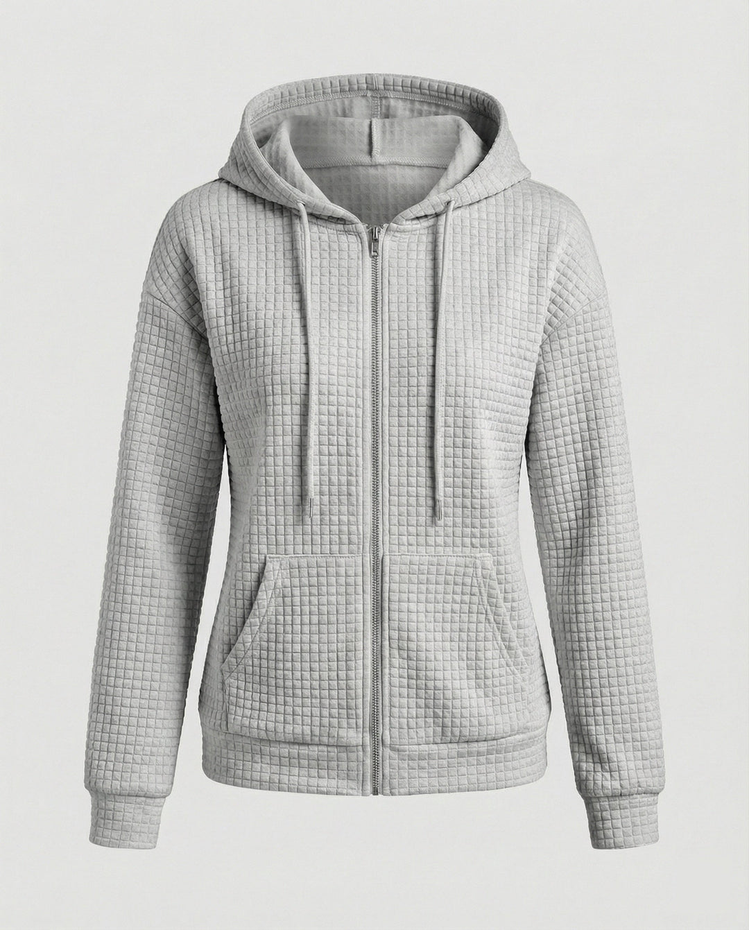 Damen Fleecejacke mit strukturiertem Waffelmuster W&W Mode