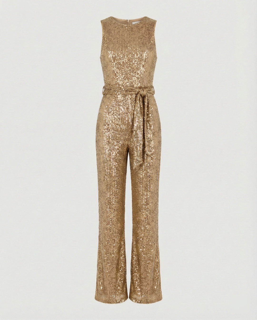 W&W Mode - Damen Einfarbiger Jumpsuit mit Pailletten, Elegant & Figurbetont