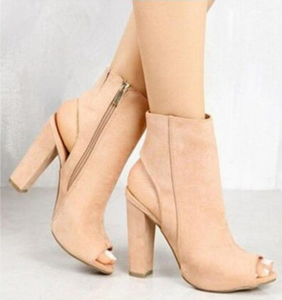 WW | Pumps Gladiator High Heels Reißverschluss Pumps Offen Toe