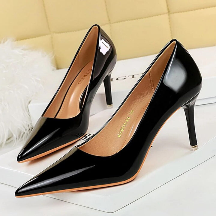 W&W Mode | Damen High Heels Atembrecher Lackleder