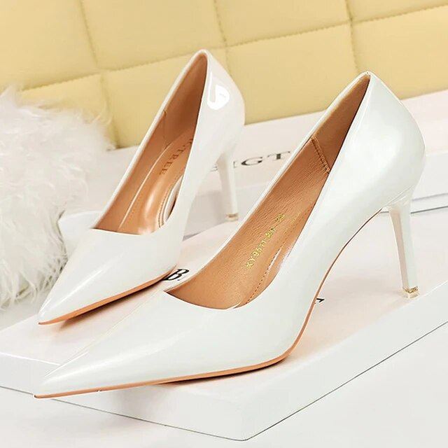 W&W Mode | Damen High Heels Atembrecher Lackleder