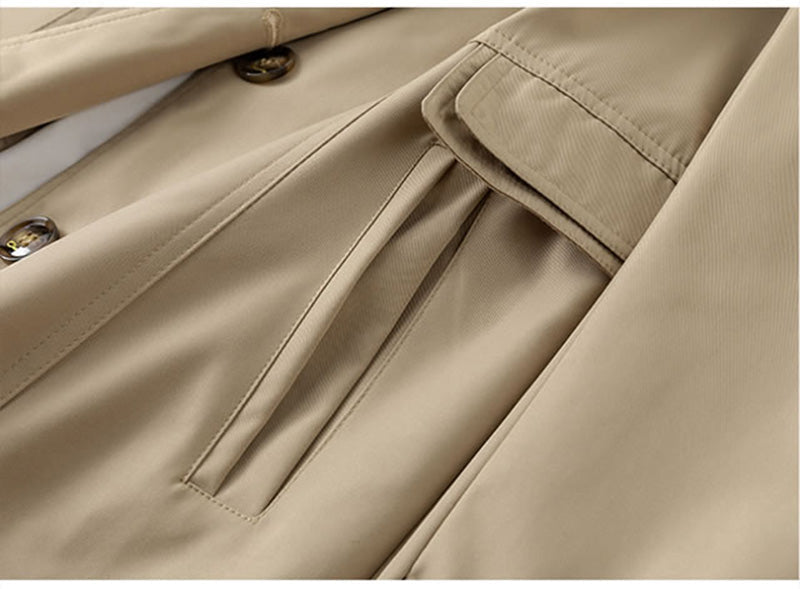 W&W Mode | Moderner Trenchcoat mit hohem Kragen und Knöpfen für Damen