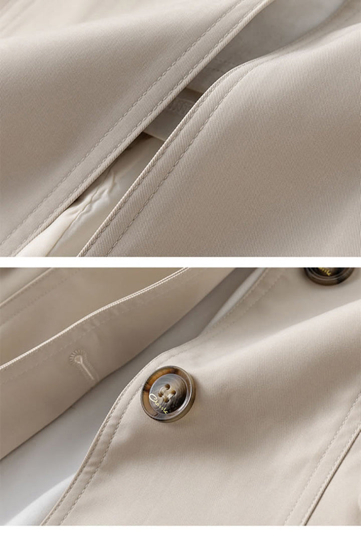 W&W Mode | Moderner Trenchcoat mit hohem Kragen und Knöpfen für Damen