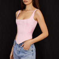 WW | Fairy Pink Satin Longline Korsett