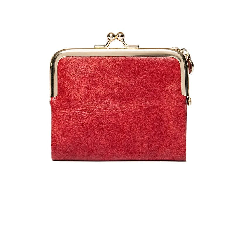 W&W Mode | Kiss Lock Tasche - stilvolle Damen Münzgeldbörse