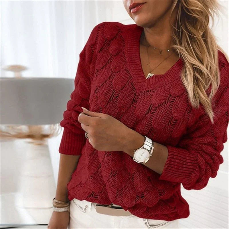 WW | Schöne Geflochtene Strickjacke