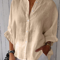 WW | Relaxed Fit Baumwolle Leinen Sommer Shirt
