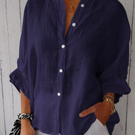 WW | Relaxed Fit Baumwolle Leinen Sommer Shirt
