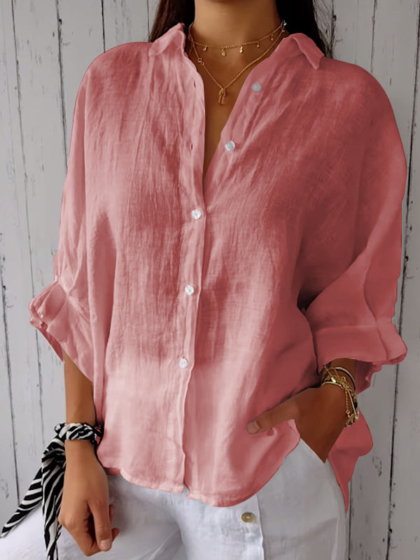 WW | Relaxed Fit Baumwolle Leinen Sommer Shirt