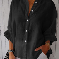 WW | Relaxed Fit Baumwolle Leinen Sommer Shirt