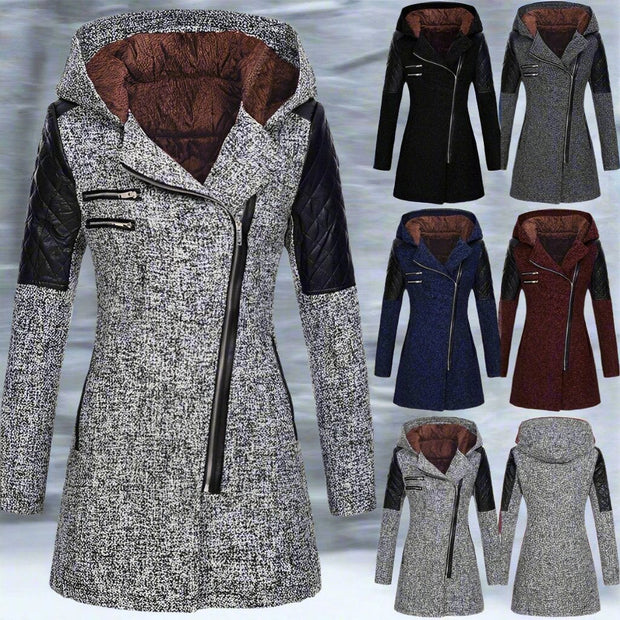 WW | Winterlicher Woll|Trenchcoat Mit Kapuze