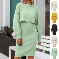 WW | 2|Teiliges Strickkleid Mit Flügelärmeln