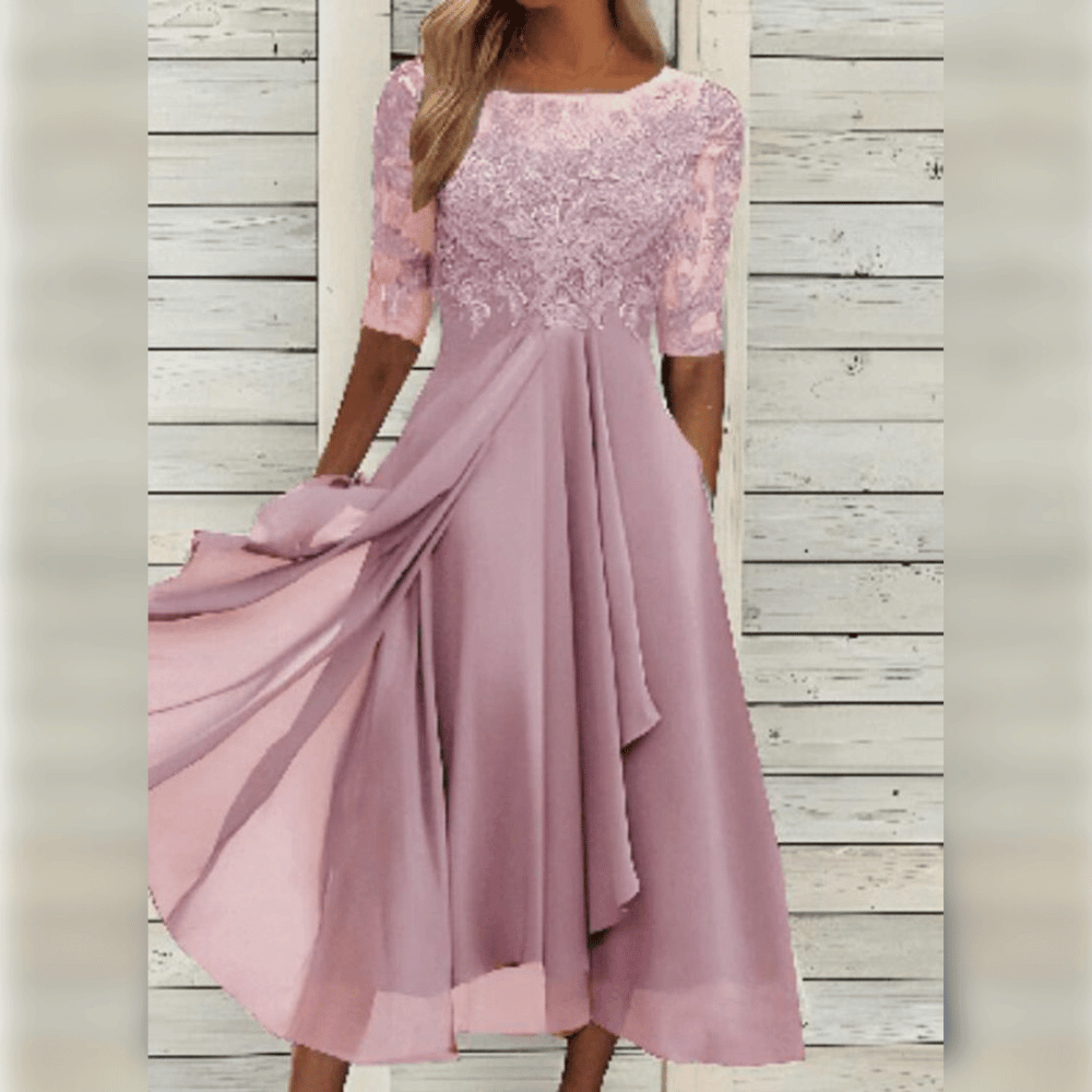 WW | Elegante Und Bequeme Damen Midi Kleid