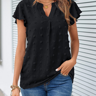 Bluse mit Patchwork und Rüschen
