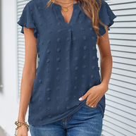 Bluse mit Patchwork und Rüschen