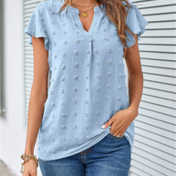Bluse mit Patchwork und Rüschen
