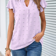 Bluse mit Patchwork und Rüschen