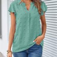 Bluse mit Patchwork und Rüschen