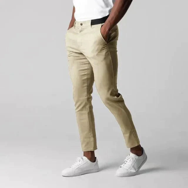 WW | Herren Stretch Chinos Bequeme Slim Fit Chinohose Mit Elastischem Bund