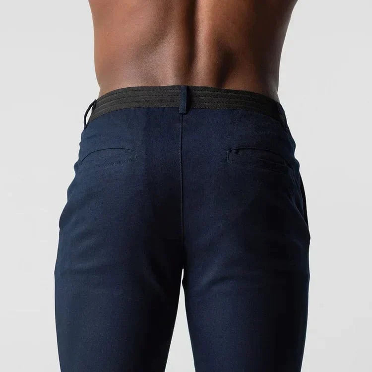 WW | Herren Stretch Chinos Bequeme Slim Fit Chinohose Mit Elastischem Bund