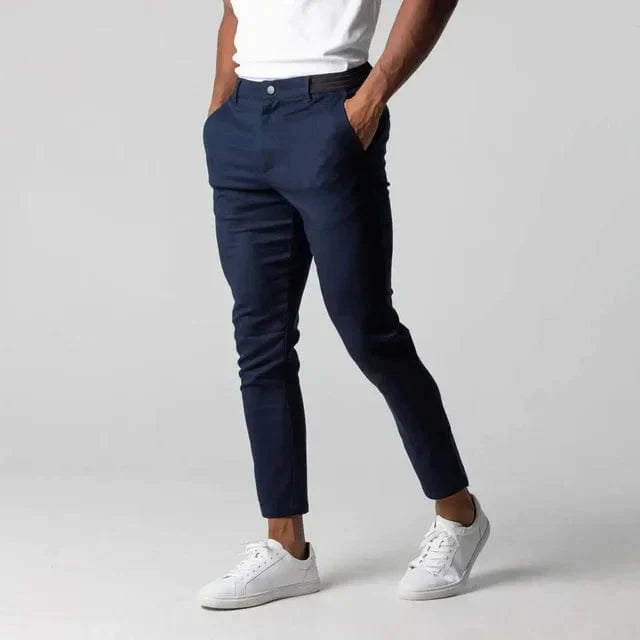 WW | Herren Stretch Chinos Bequeme Slim Fit Chinohose Mit Elastischem Bund