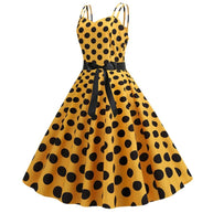 WW | Vintage Kleid Rockabilly Gelb Punkt