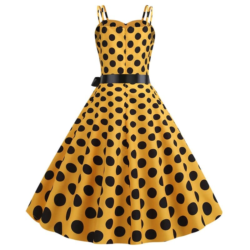 WW | Vintage Kleid Rockabilly Gelb Punkt