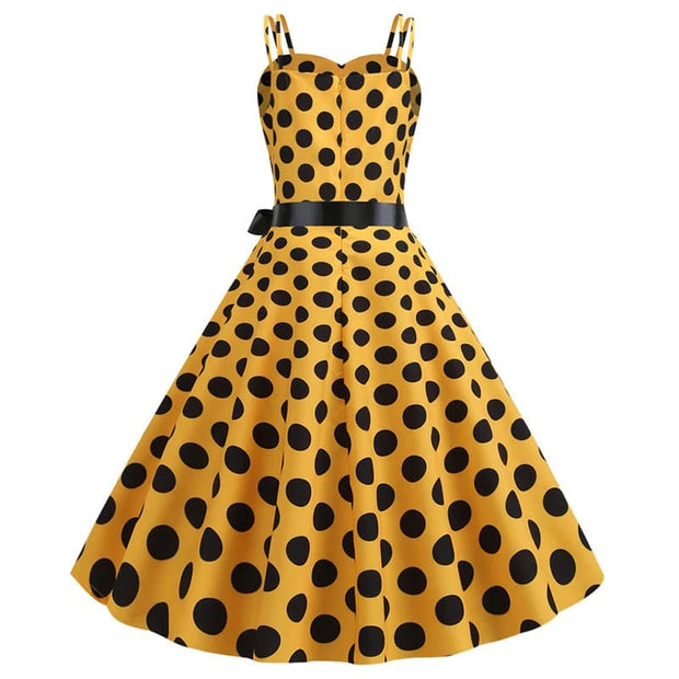 WW | Vintage Kleid Rockabilly Gelb Punkt